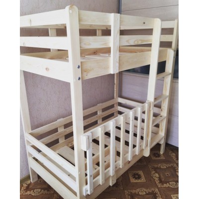 Кровать двухъярусная - "классика" со съемной перегородкой на нижнем ярусе, для безопасности маленьких детей